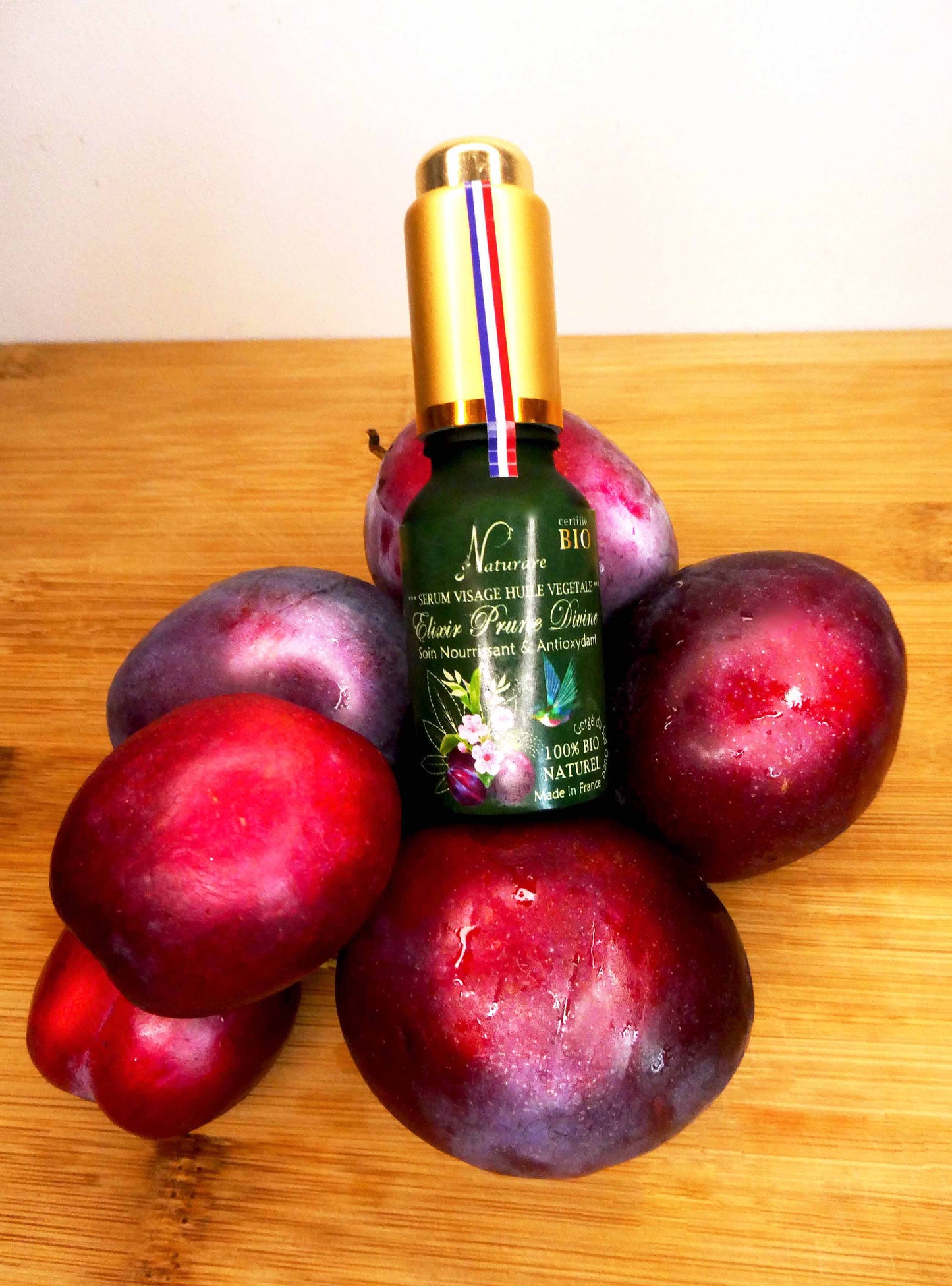 ÉLIXIR DIVIN DE PRUNE BIO – Sérum à l’Huile Végétale, Complément Alimentaire